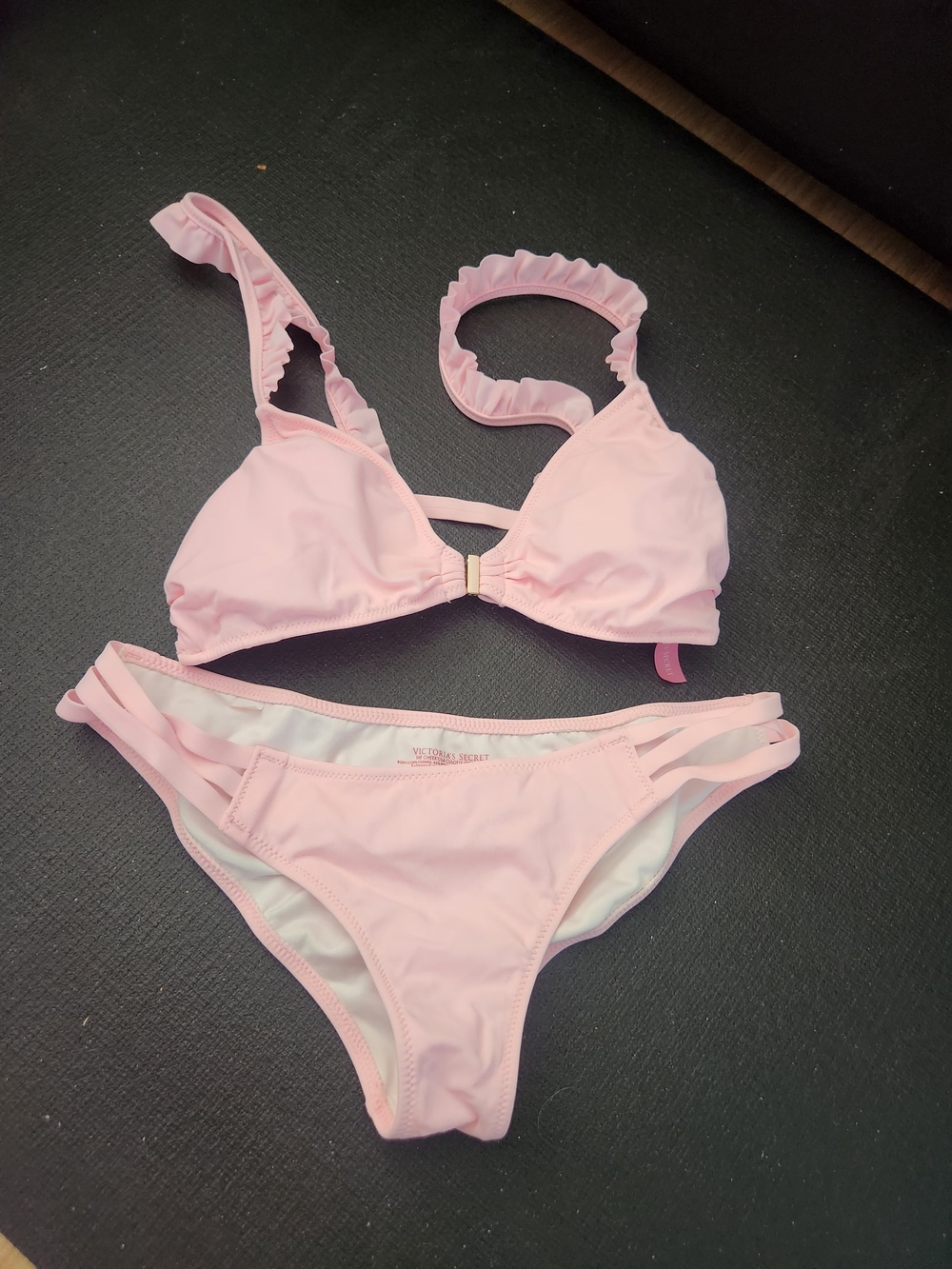 Victoria's Secret Pink Bikini Bottoms with Thin Waist Straps